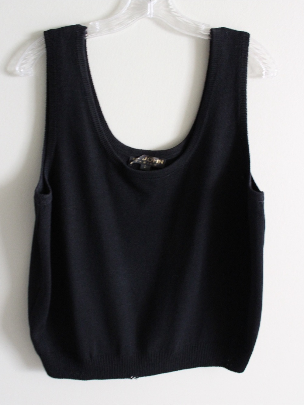 St. John Basics Black Knit Tank Size L